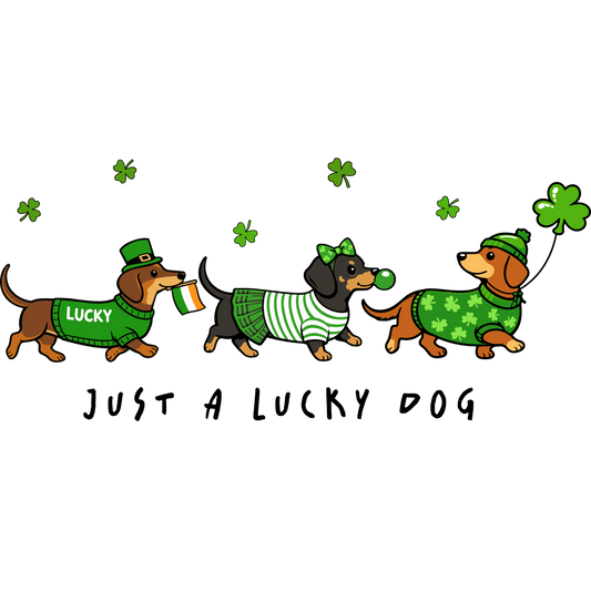 St. Patrick’s Day 'Just a Lucky Dog' Clip-On Pet Bandana