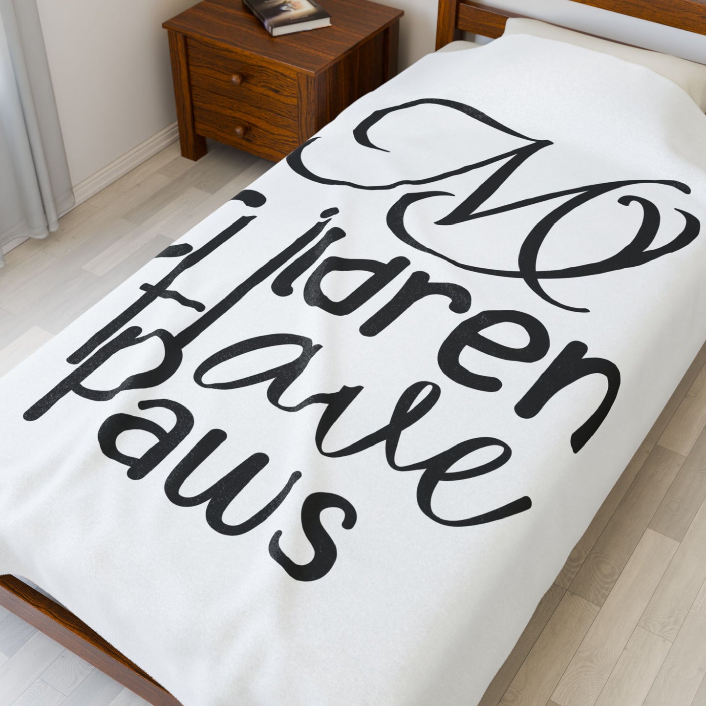 Plush Blanket — "My Children Have Paws" Cozy Pet Lover Throw