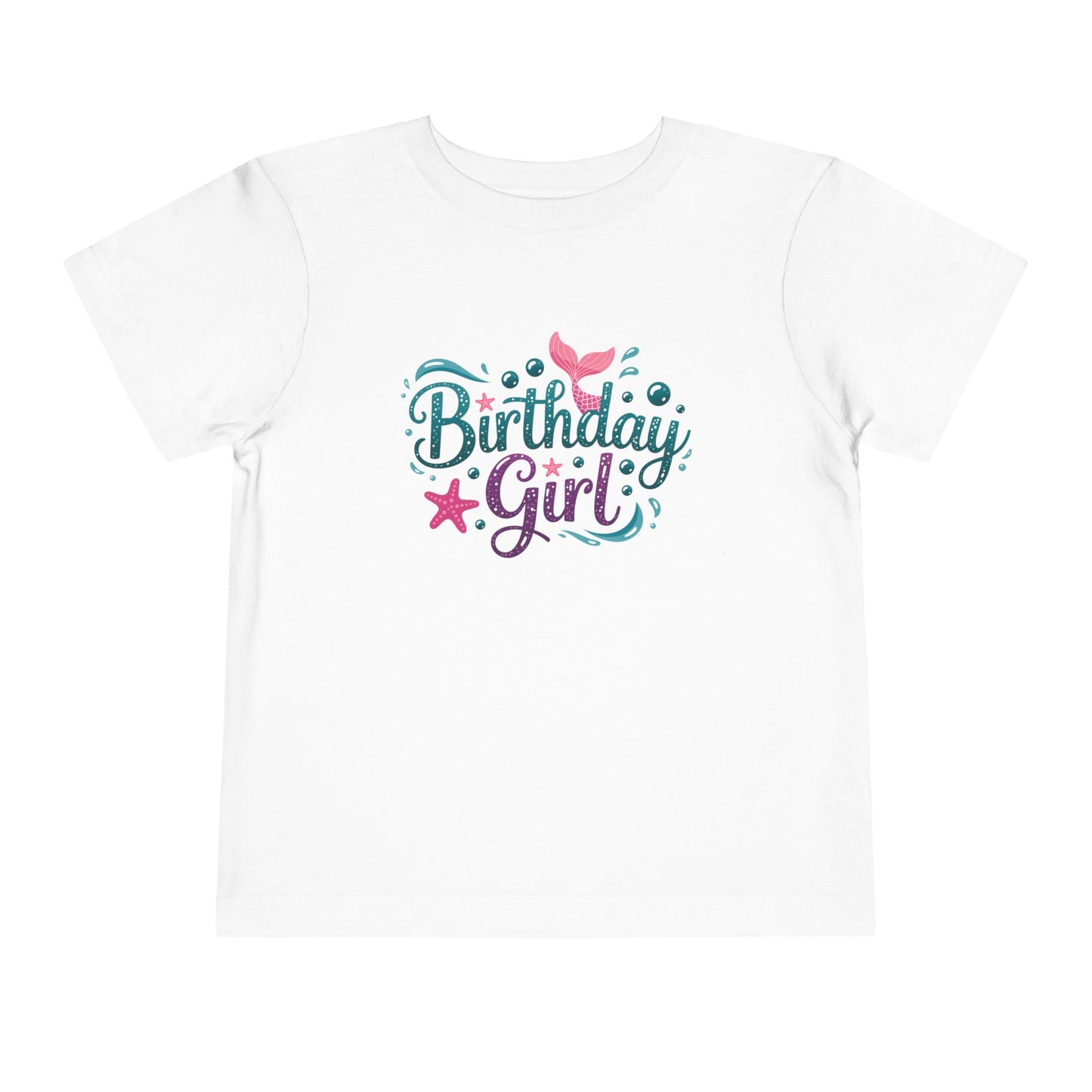 Birthday Girl Toddler Tee - Cute Pink & Teal Celebration Shirt
