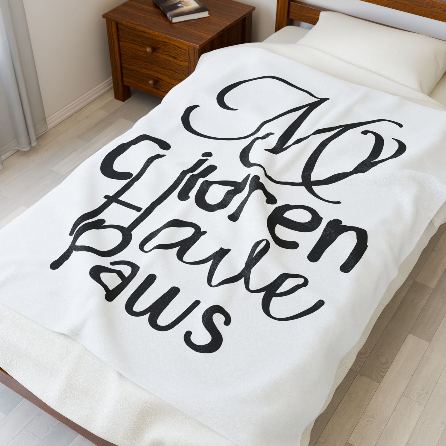 Plush Blanket — "My Children Have Paws" Cozy Pet Lover Throw