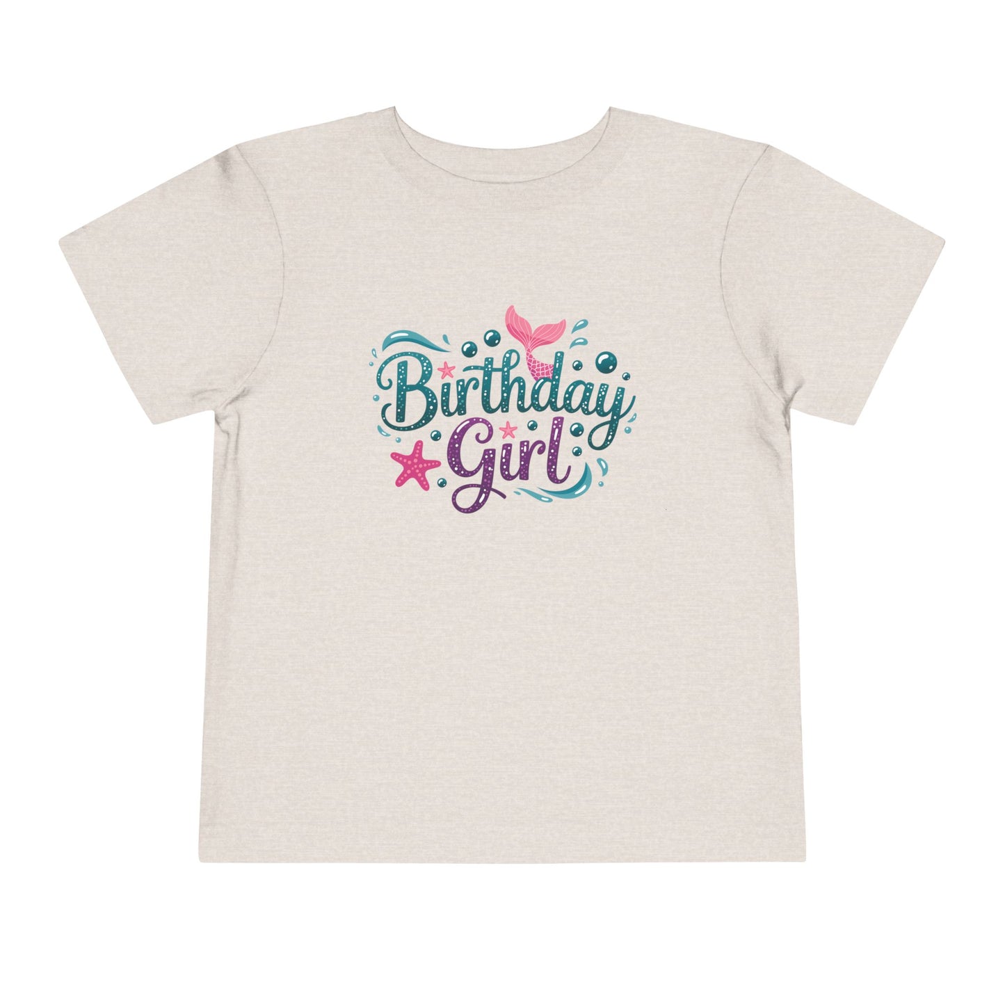 Birthday Girl Toddler Tee - Cute Pink & Teal Celebration Shirt