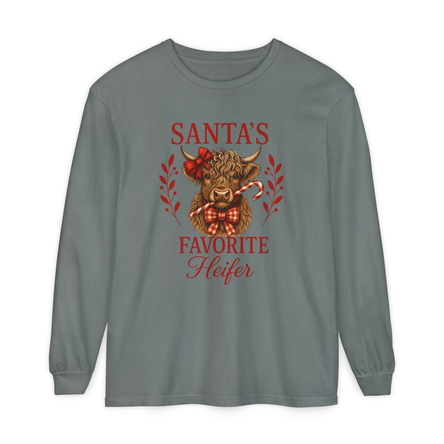 Santa's Favorite Heifer Long Sleeve Tee