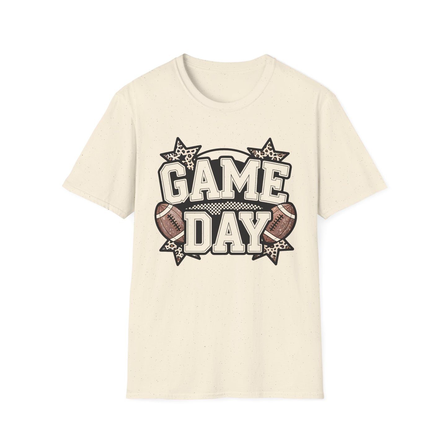 Game Day Football T-Shirt — Leopard Accent "GAME DAY" Graphic Tee