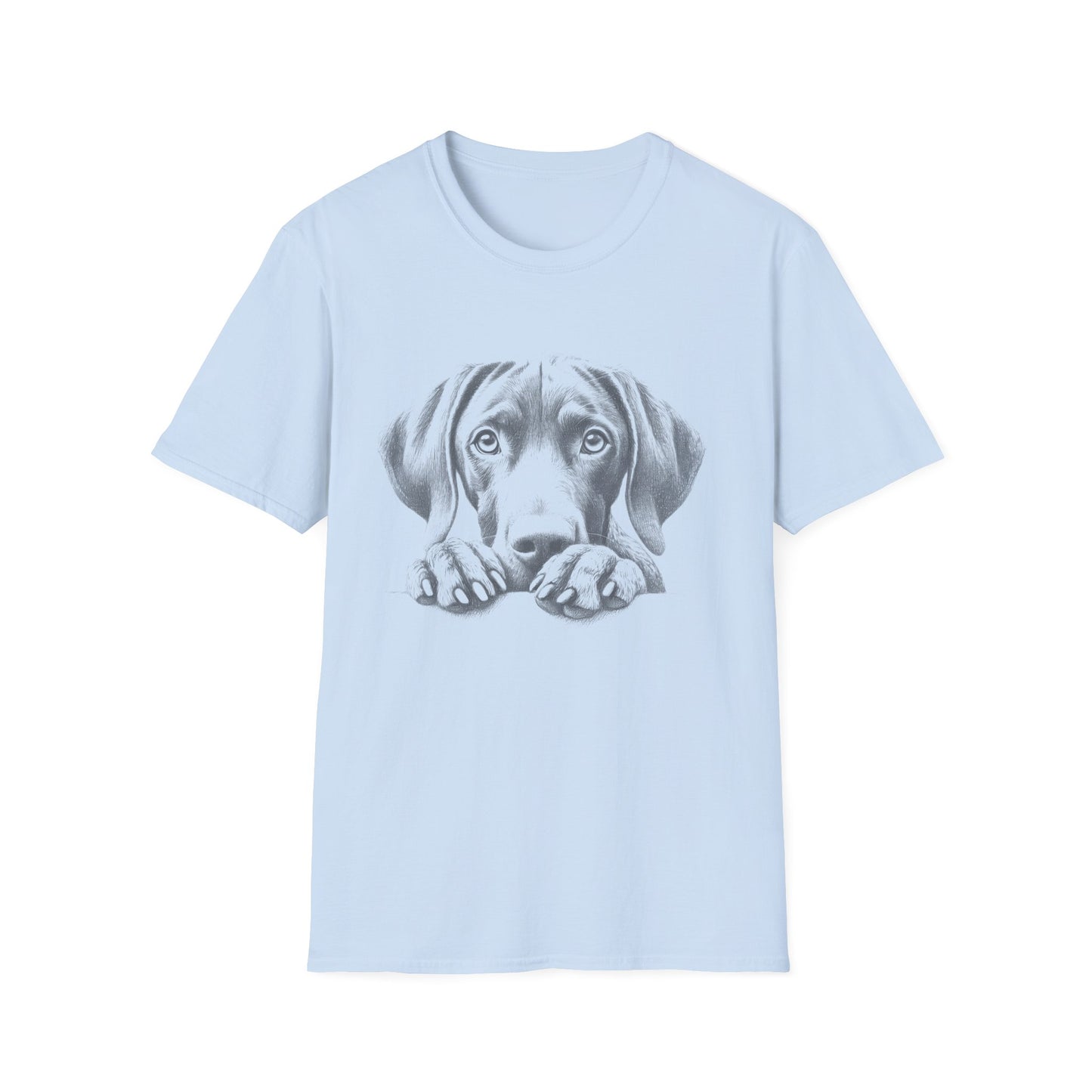 Dog Portrait T‑Shirt — Cute Paws Peeking Graphic Tee