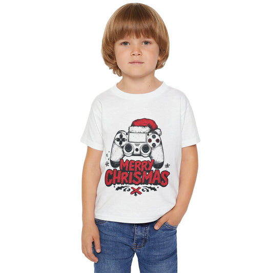 Toddler T-Shirt — Merry Christmas Gamer Controller Holiday Tee