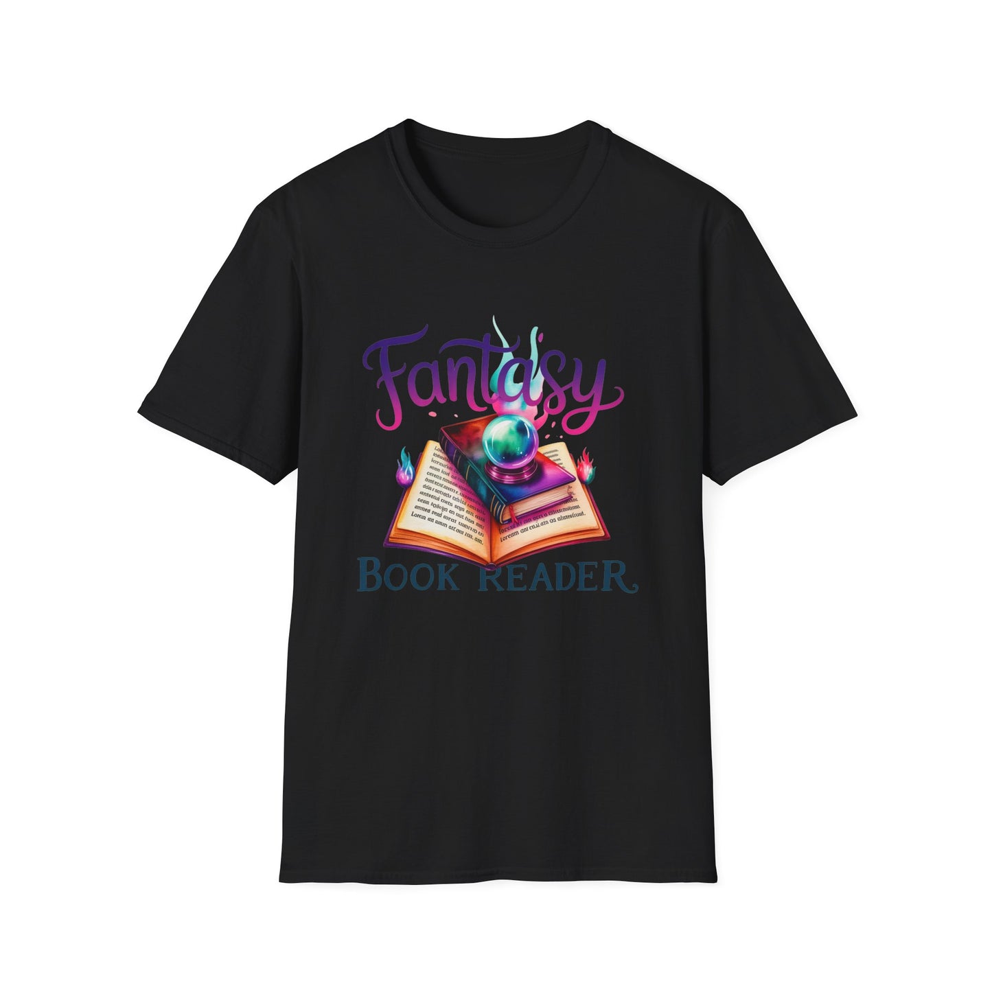 Fantasy Book Reader T‑Shirt — Magical Open Book Design for Book Lovers