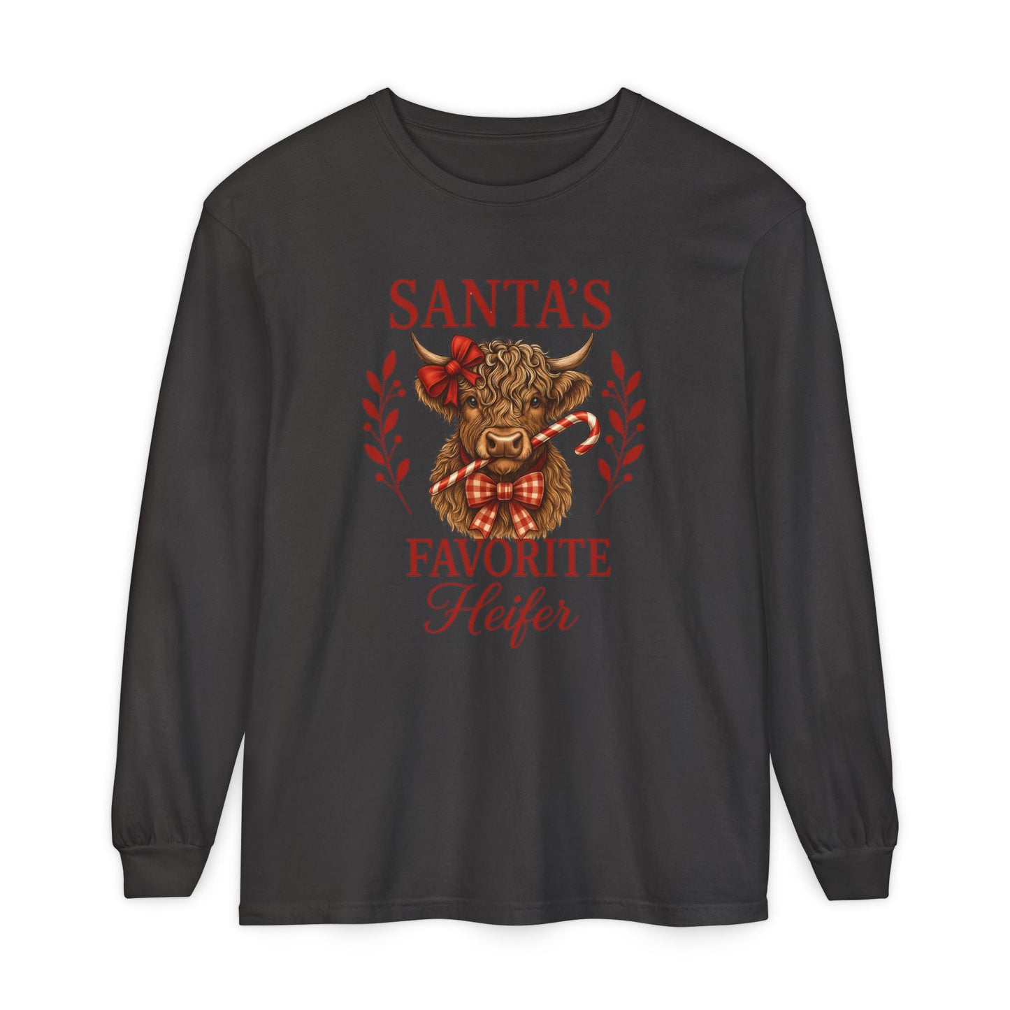 Santa's Favorite Heifer Long Sleeve Tee