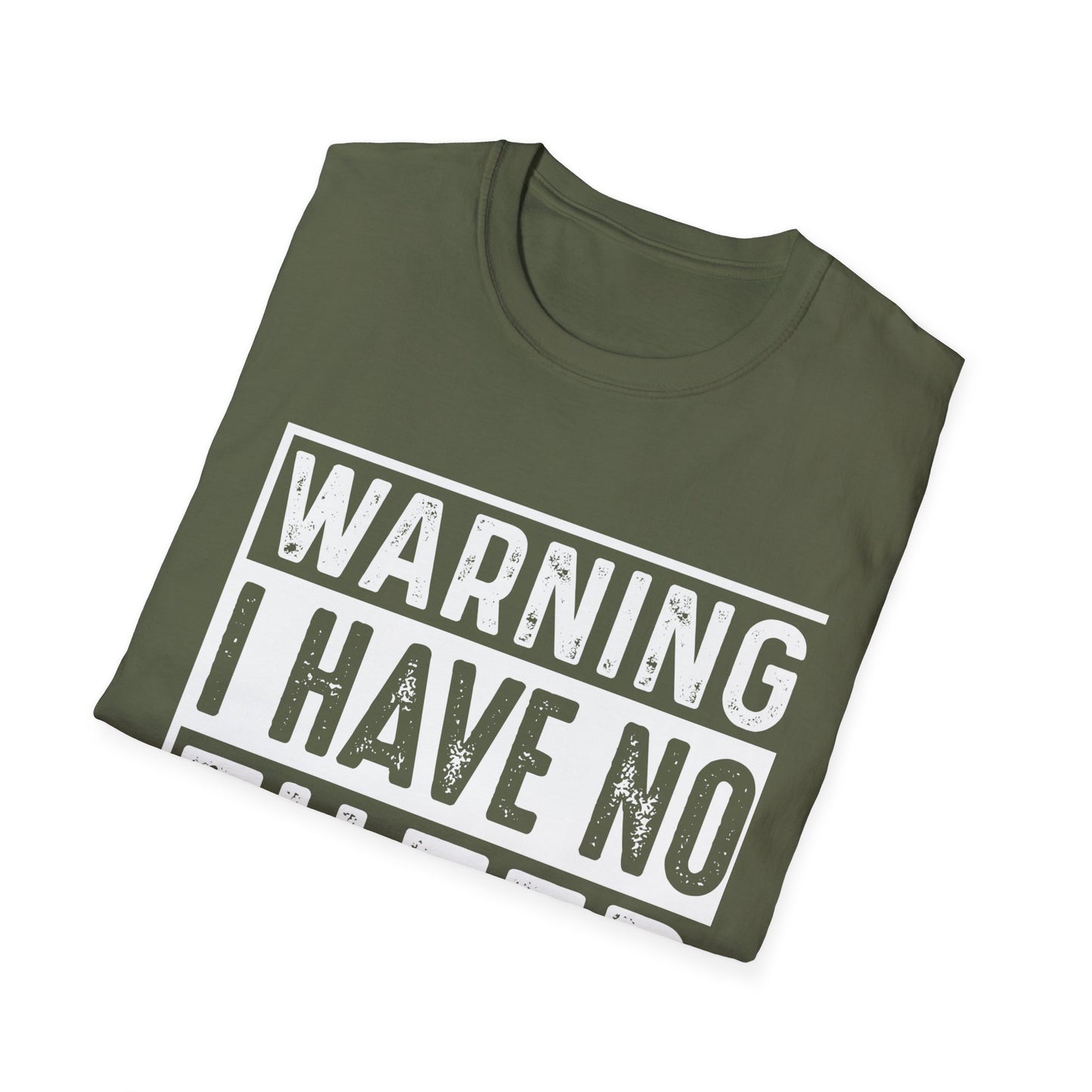 Warning I Have No Filter T-Shirt — Funny Graphic Tee for Bold Personalities