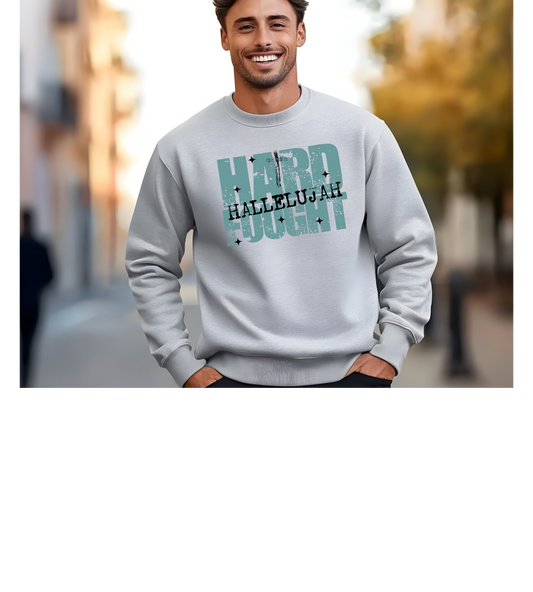 Hard Fought Graphic T-Shirt — Distressed Bold Typography Tee