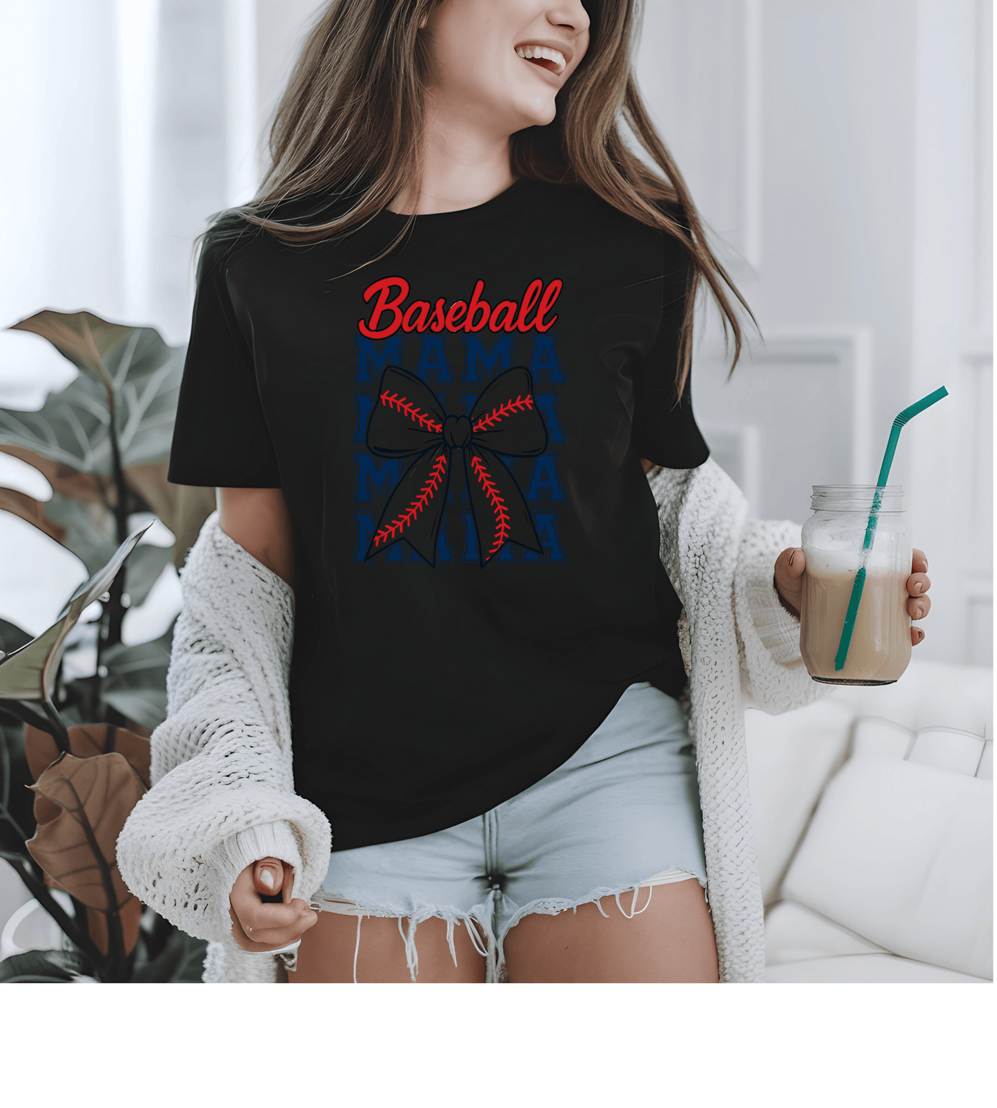 Baseball Mama T-Shirt — Bow & Stitch Graphic for Baseball Moms