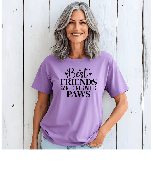 Best Friends Are Ones With Paws T-Shirt - Pet Lover Tee