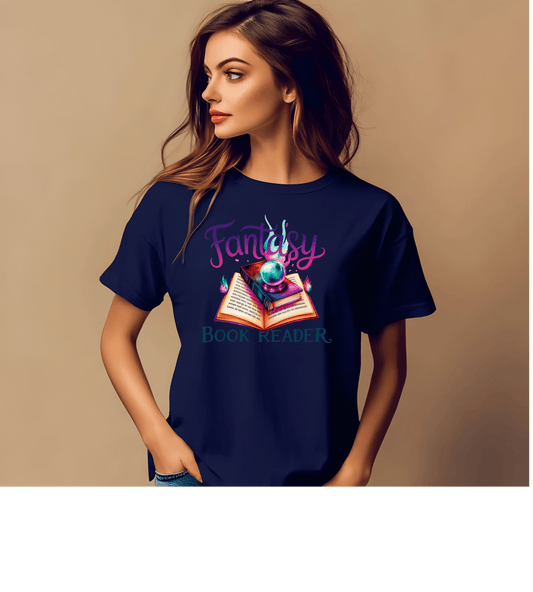 Fantasy Book Reader T‑Shirt — Magical Open Book Design for Book Lovers
