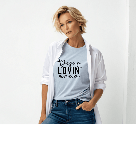 Jesus Lovin' Mama V-Neck Tee