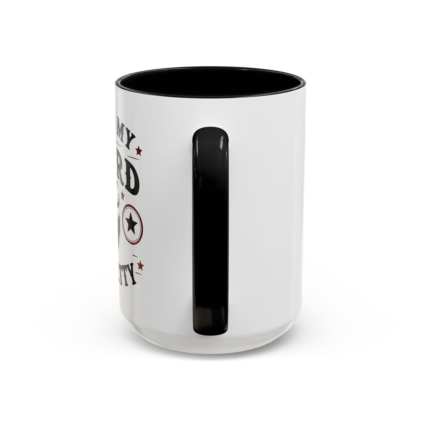 Accent Coffee Mug — "Touch My Beard and Tell Me I'm Pretty" Funny Beard Lover Coffee Mug
