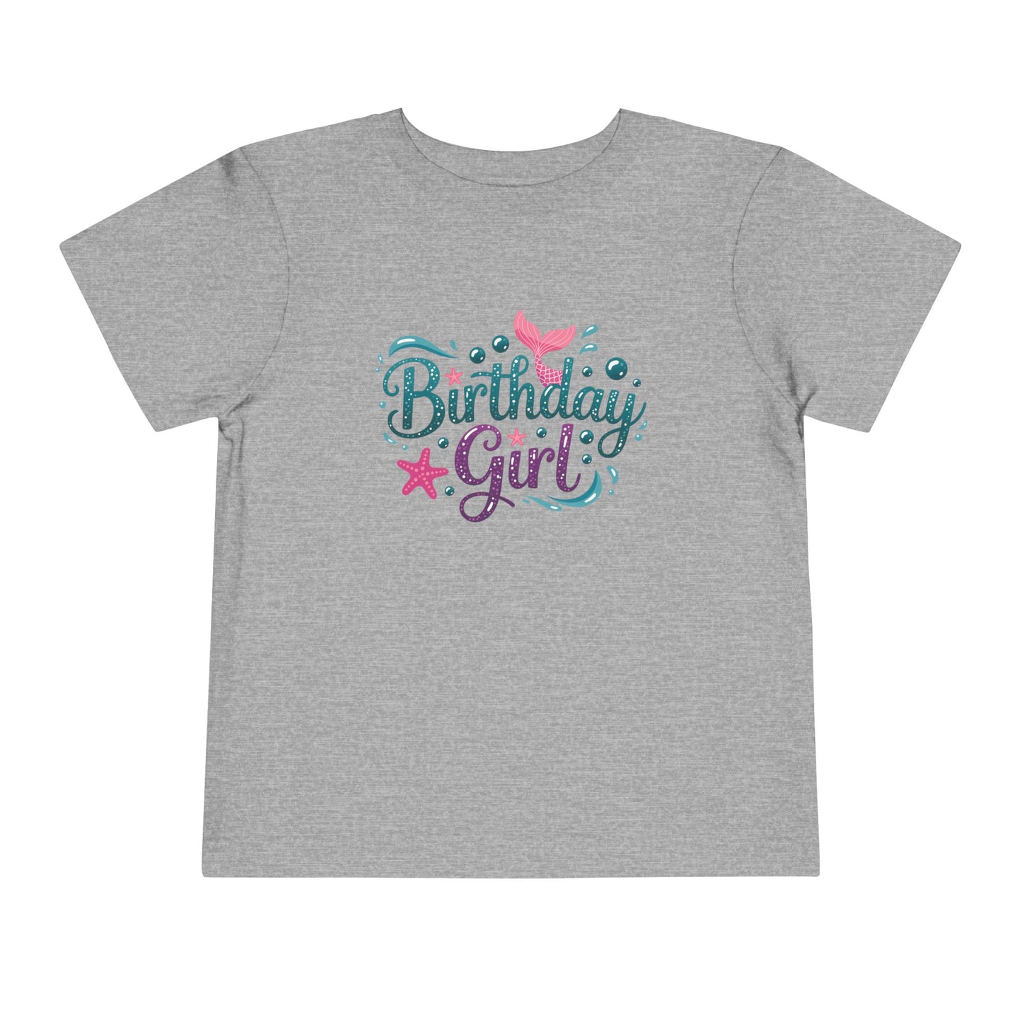 Birthday Girl Toddler Tee - Cute Pink & Teal Celebration Shirt