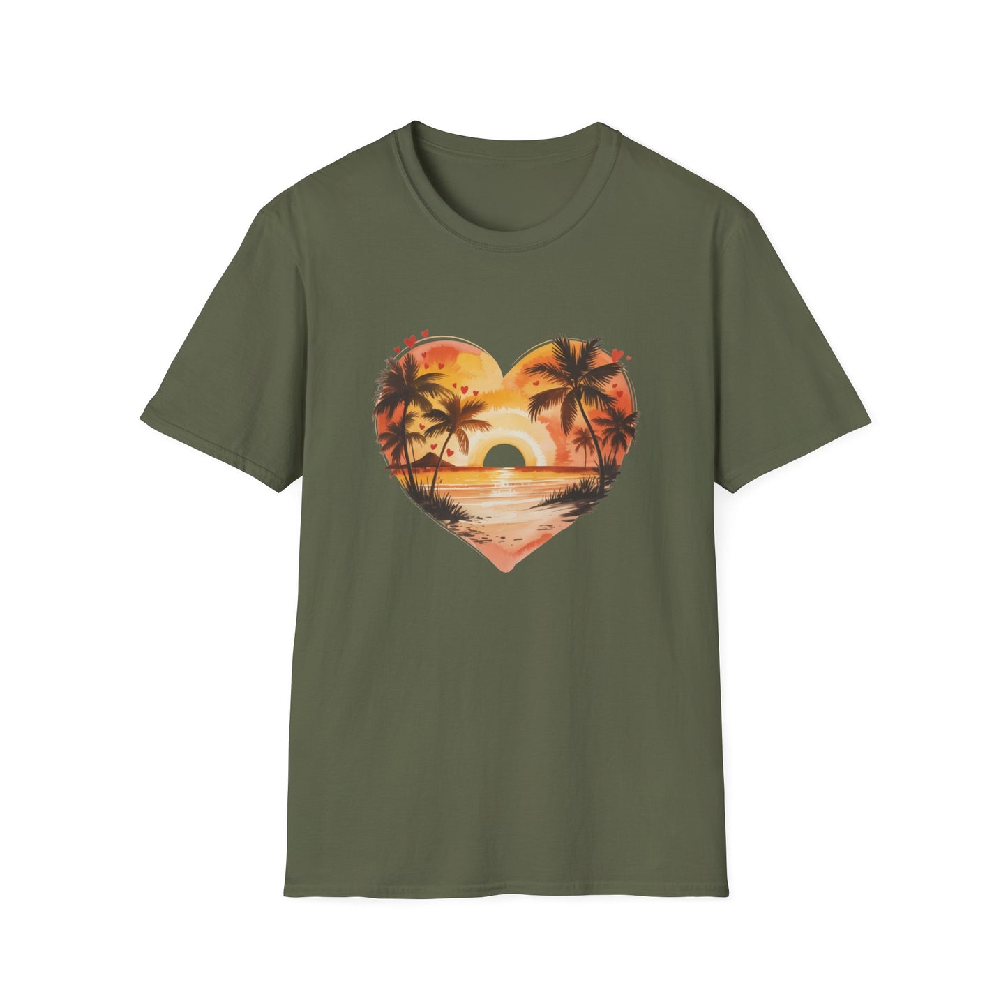 Sunset Palm Heart T-Shirt