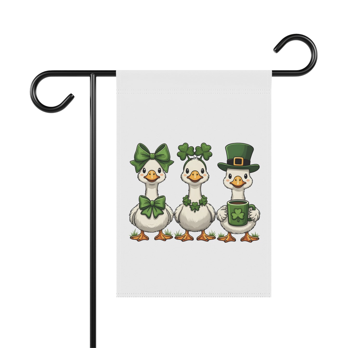 St. Patrick's Day Duck Garden Flag