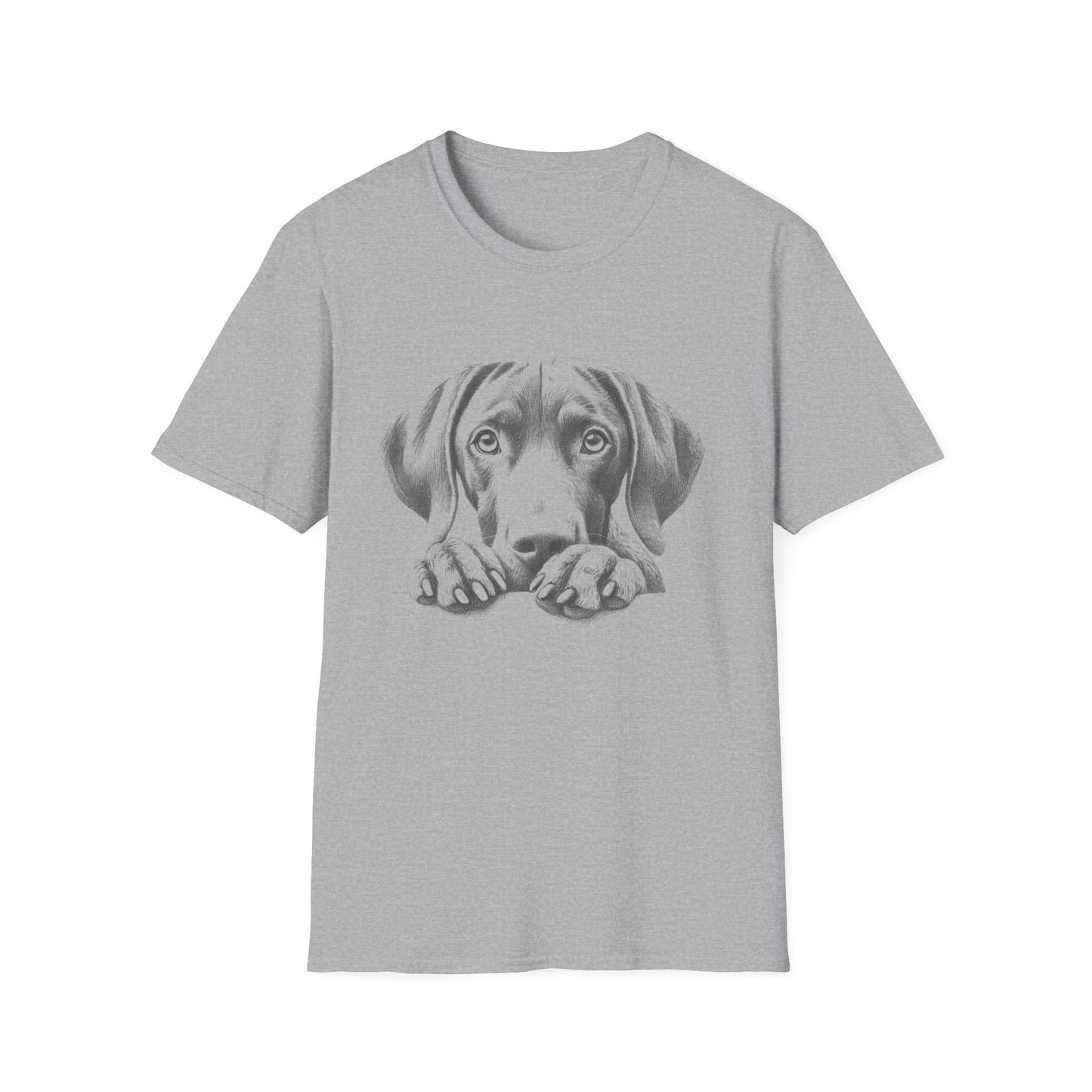 Dog Portrait T‑Shirt — Cute Paws Peeking Graphic Tee