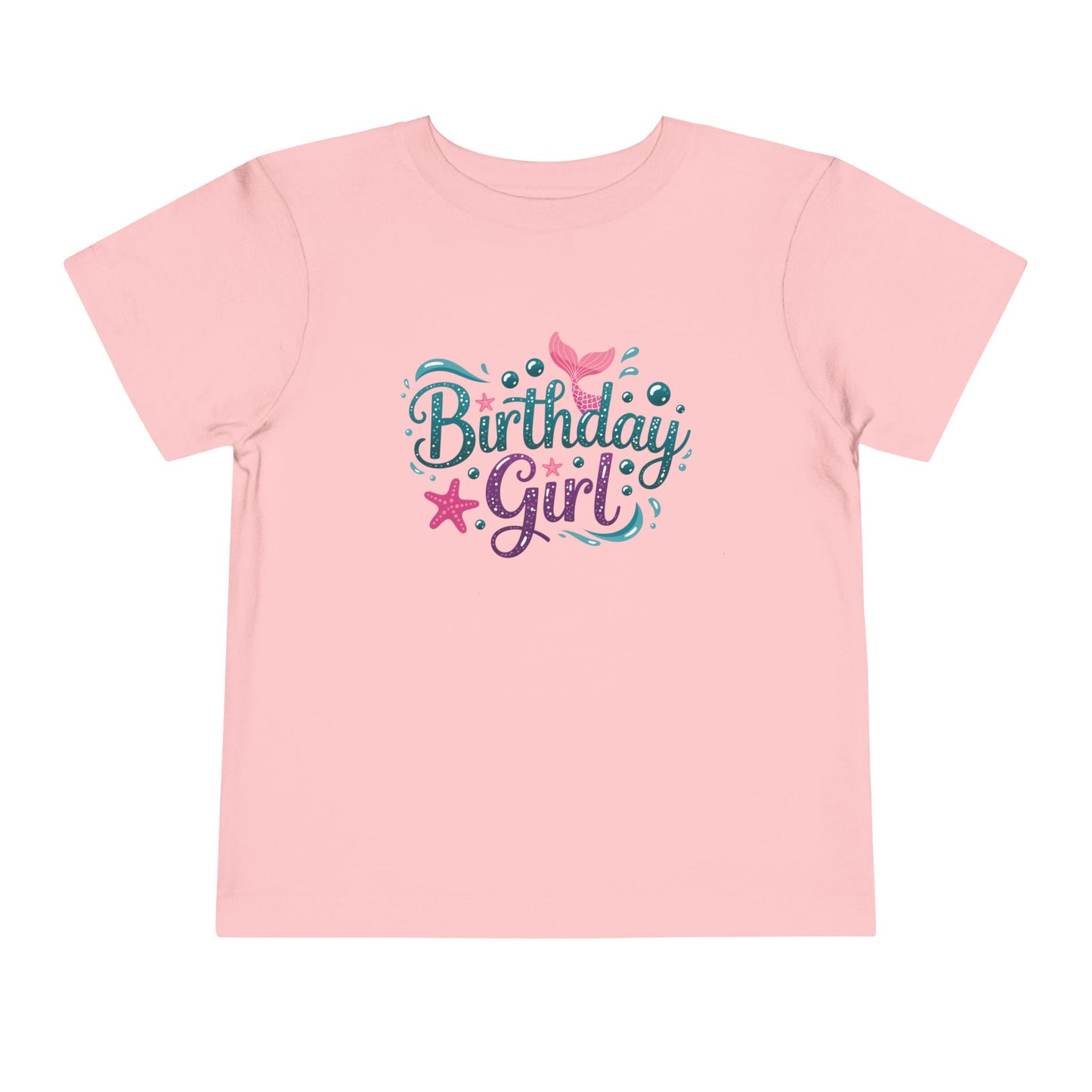 Birthday Girl Toddler Tee - Cute Pink & Teal Celebration Shirt