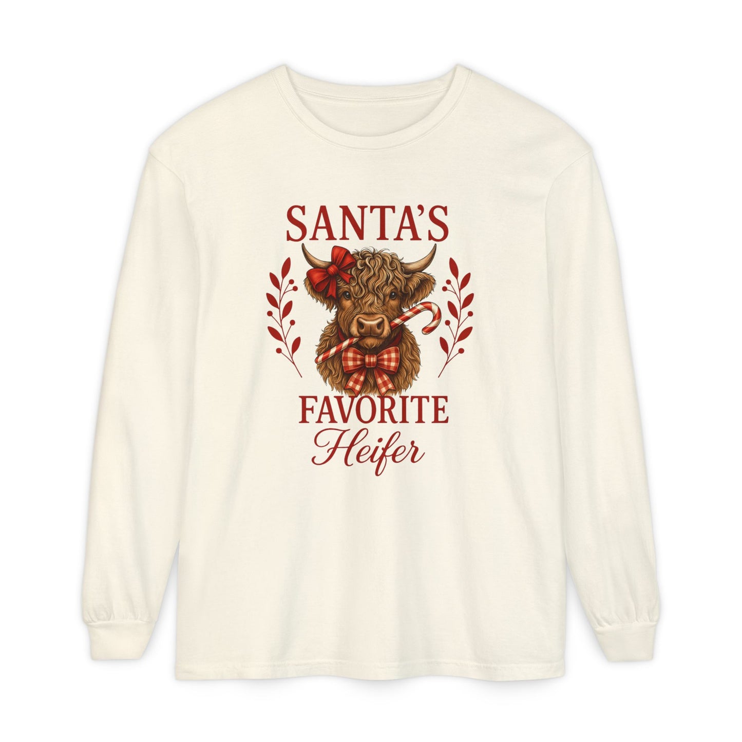 Santa's Favorite Heifer Long Sleeve Tee