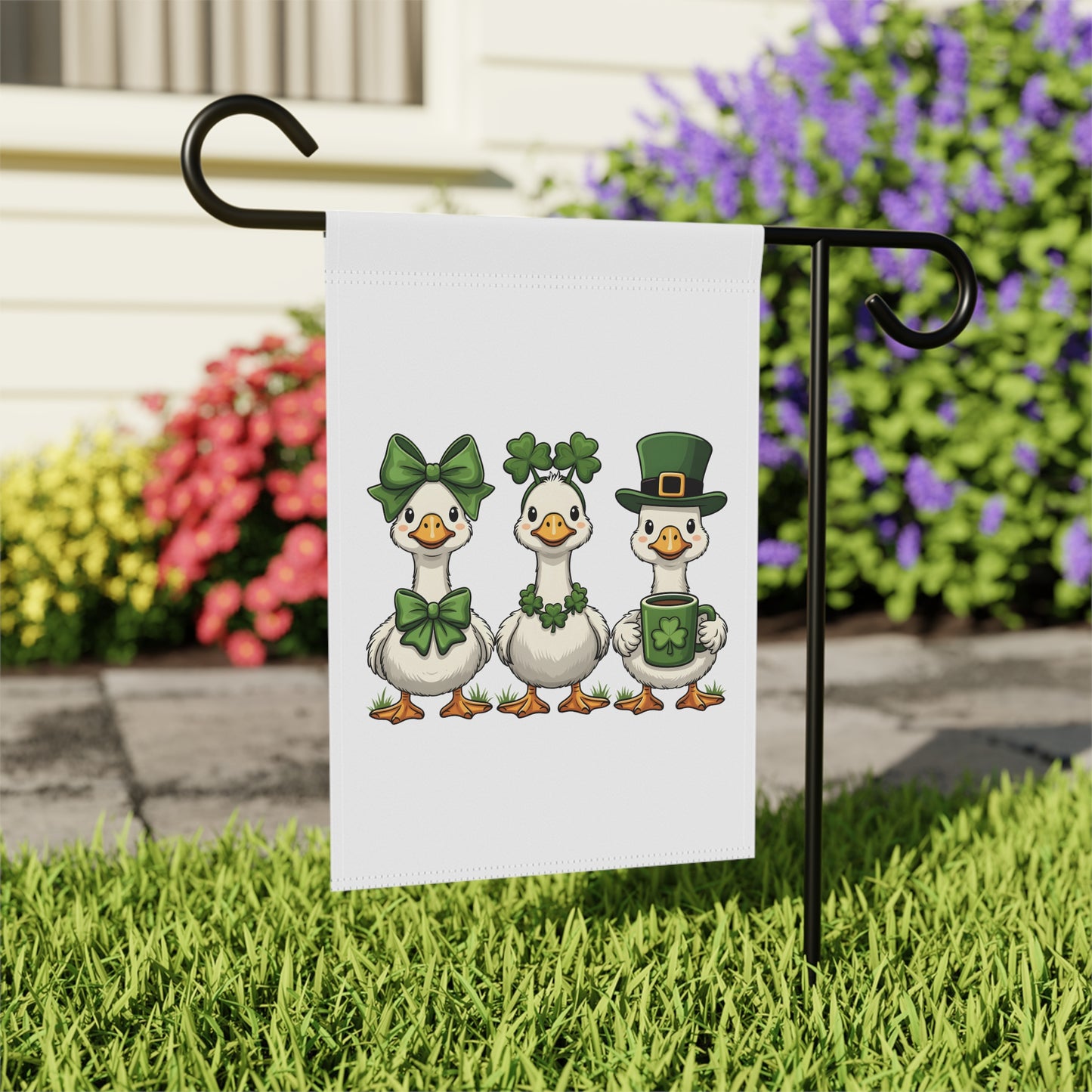 St. Patrick's Day Duck Garden Flag