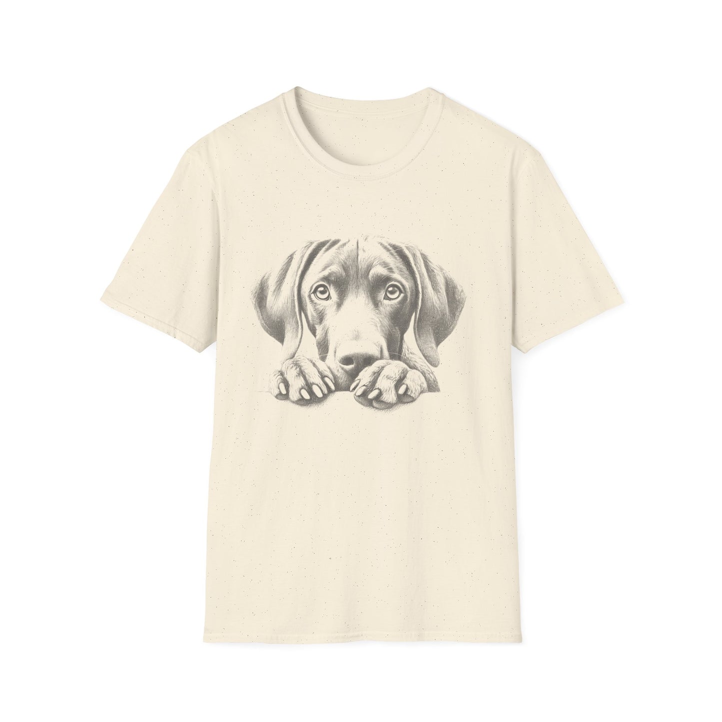 Dog Portrait T‑Shirt — Cute Paws Peeking Graphic Tee