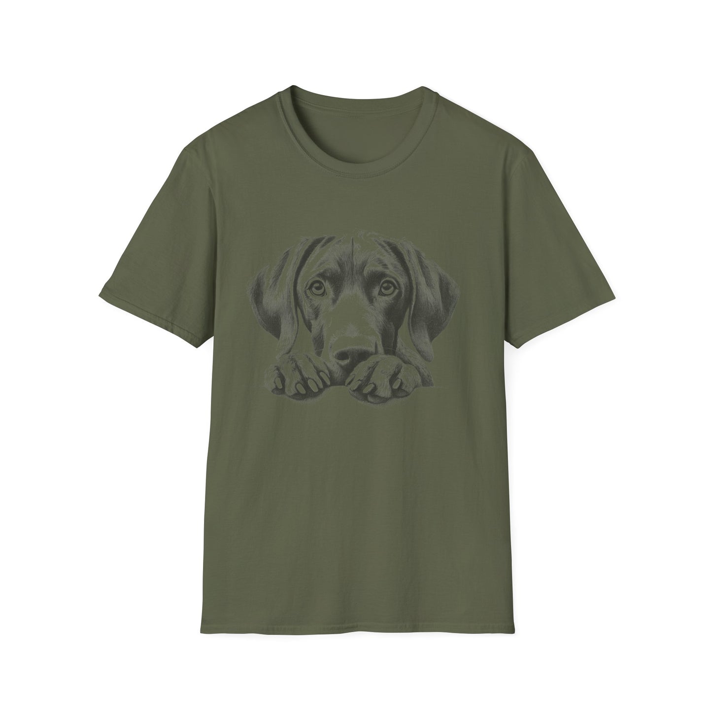 Dog Portrait T‑Shirt — Cute Paws Peeking Graphic Tee