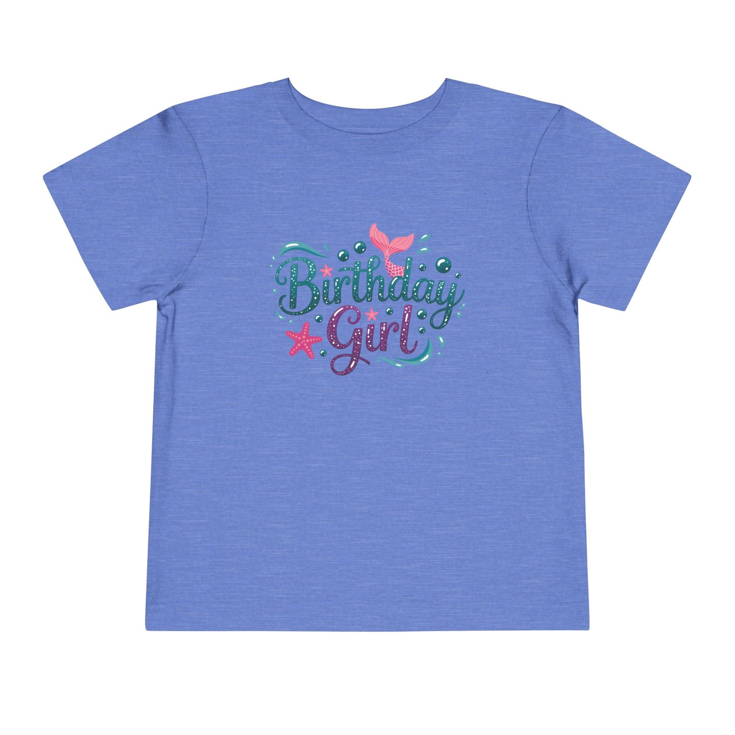Birthday Girl Toddler Tee - Cute Pink & Teal Celebration Shirt