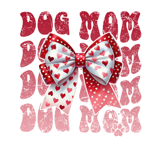 Dog Mom Heart Bow T-Shirt — Cute Valentine’s Day Shirt for Pet Lovers