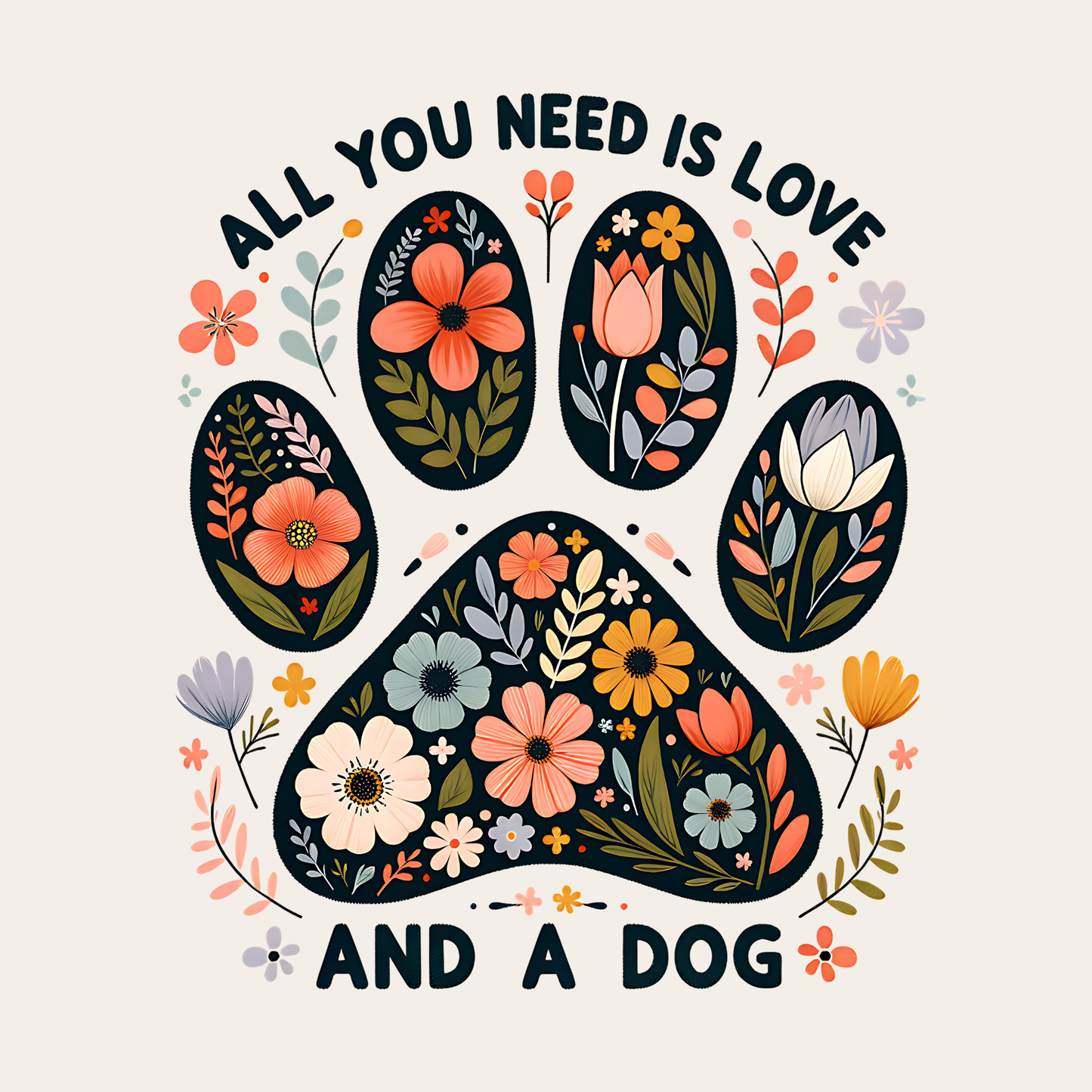 "All You Need Is Love and a Dog" Yard Flagr